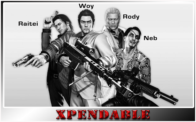 Poster de la Xpendable Team composée de Neb, Rody, Raitei & Woy