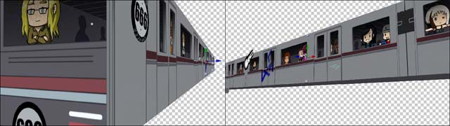 Train 3d sous After Effect - Screenshots 1 & 2