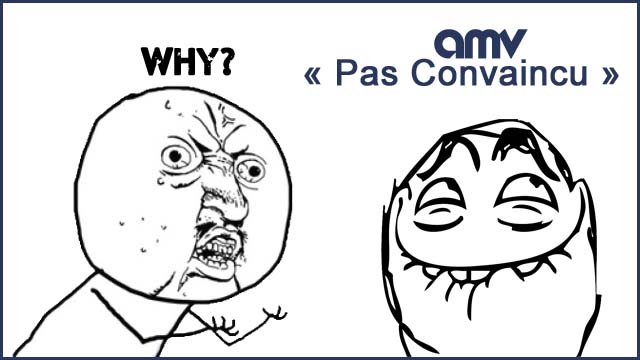 Poster de l'AMV Pas Convaincu, recueil de skits humoristiques refusés de l'AMV Enfer 3