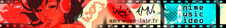 Bannière de la page d'accueil de Woy's Lair, le site présentant les AMV de Woy